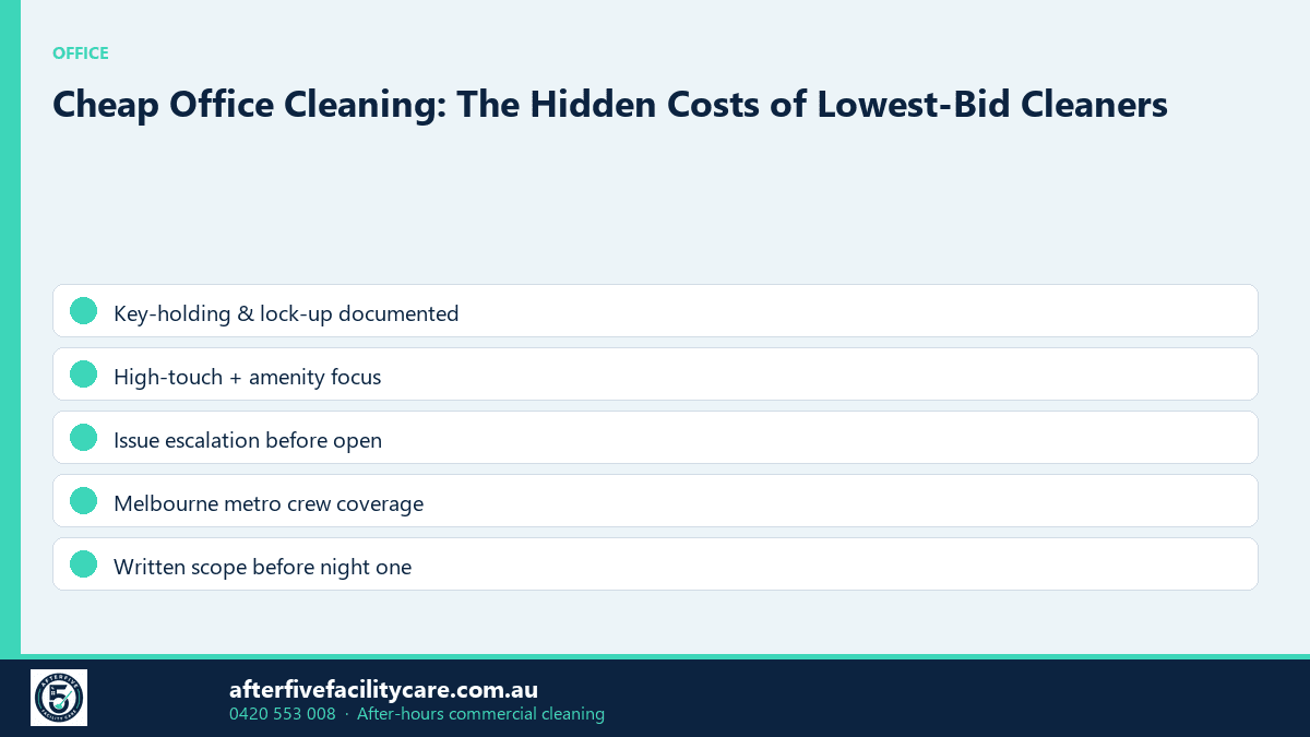 Infographic: Cheap Office Cleaning: The Hidden Costs of Lowest-Bid Cleaners