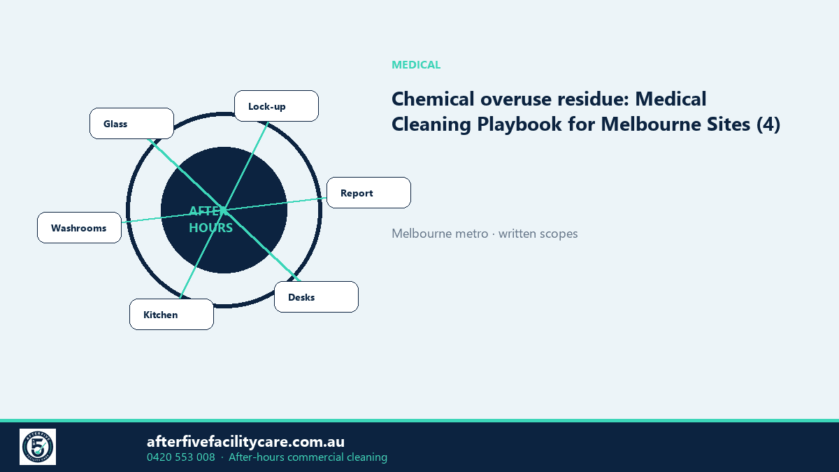 Infographic: Chemical overuse residue: Medical Cleaning Playbook for Melbourne Sites (4)