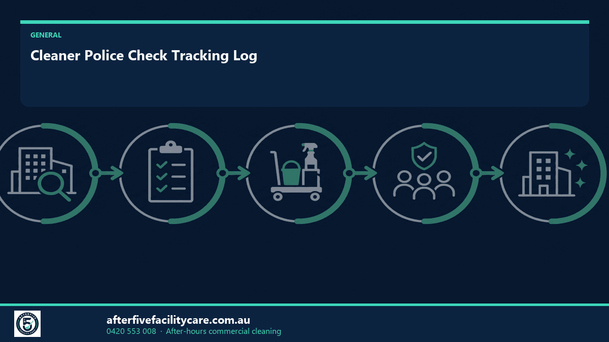 Infographic: Cleaner Police Check Tracking Log
